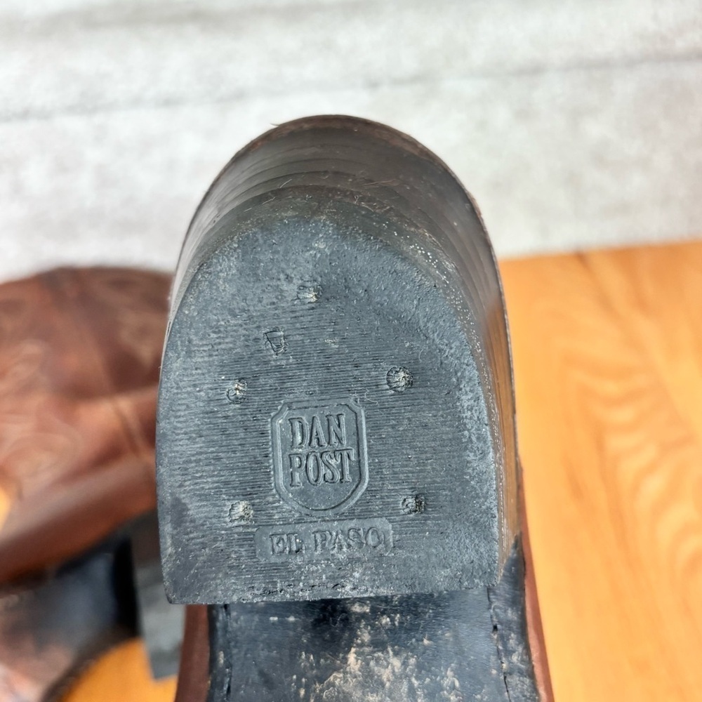 Dan Post Western Leather Cowboy Boots - size 8 - Picture 10 of 11